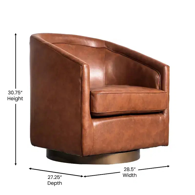 Poltrona da salotto a botte girevole con rivestimento in pelle sintetica effetto pelle in colori nero/marrone/crema/grigio e tessuto bouclé, 1 posto