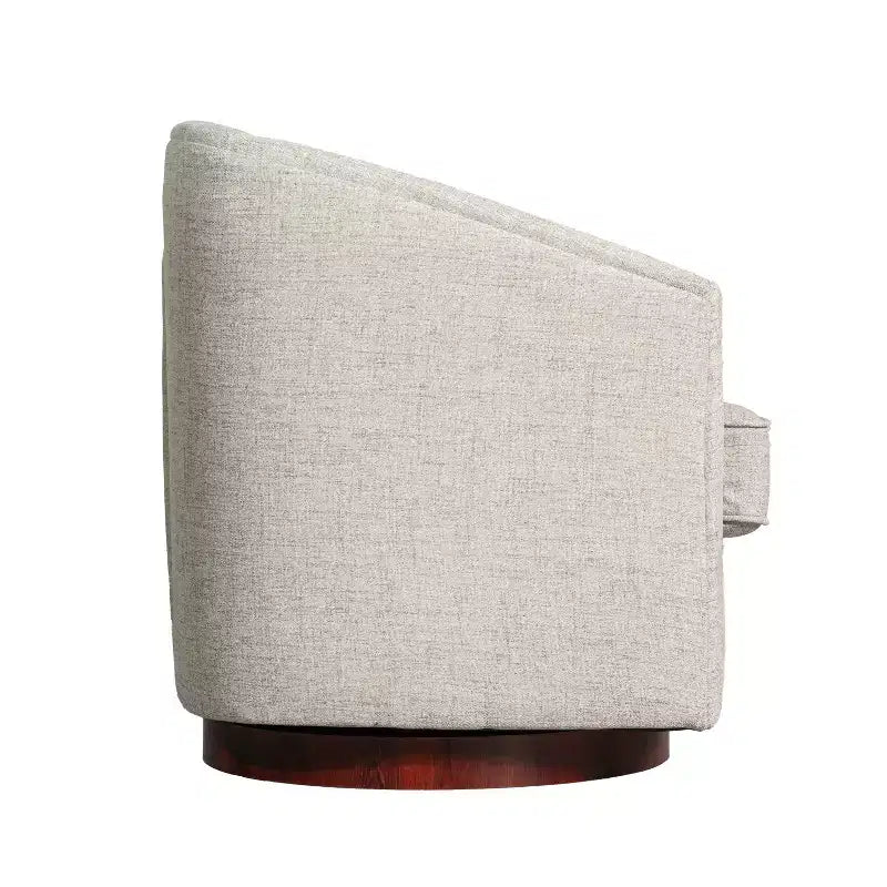 Poltrona da salotto a botte girevole con rivestimento in pelle sintetica effetto pelle in colori nero/marrone/crema/grigio e tessuto bouclé, 1 posto
