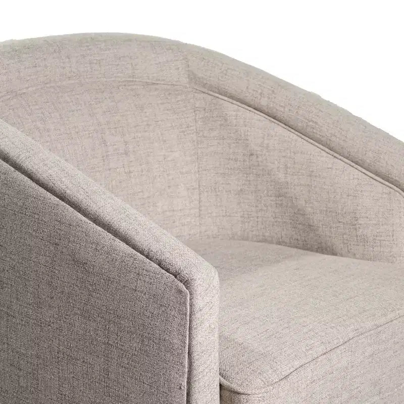 Poltrona da salotto a botte girevole con rivestimento in pelle sintetica effetto pelle in colori nero/marrone/crema/grigio e tessuto bouclé, 1 posto