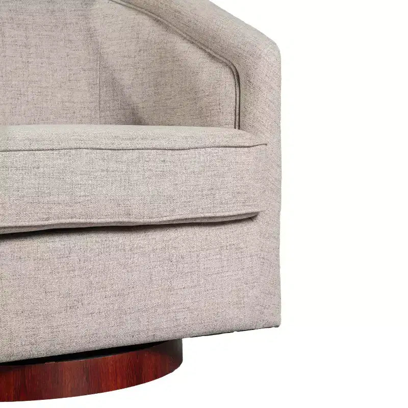 Poltrona da salotto a botte girevole con rivestimento in pelle sintetica effetto pelle in colori nero/marrone/crema/grigio e tessuto bouclé, 1 posto