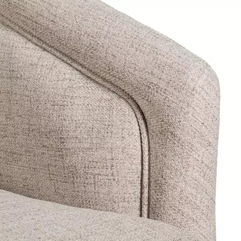 Poltrona da salotto a botte girevole con rivestimento in pelle sintetica effetto pelle in colori nero/marrone/crema/grigio e tessuto bouclé, 1 posto