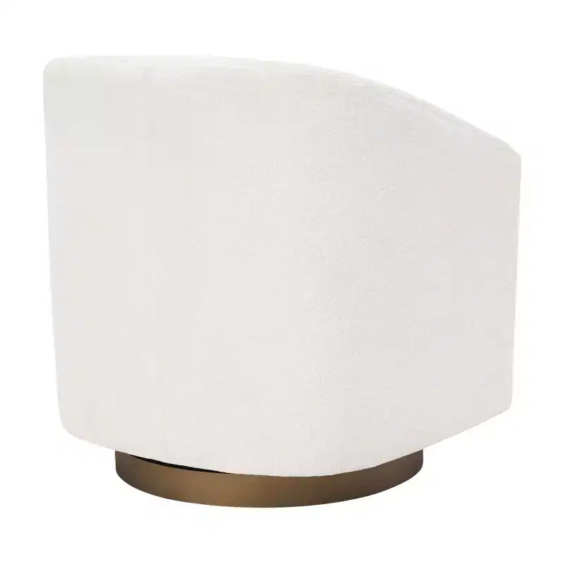 Poltrona da salotto a botte girevole con rivestimento in pelle sintetica effetto pelle in colori nero/marrone/crema/grigio e tessuto bouclé, 1 posto