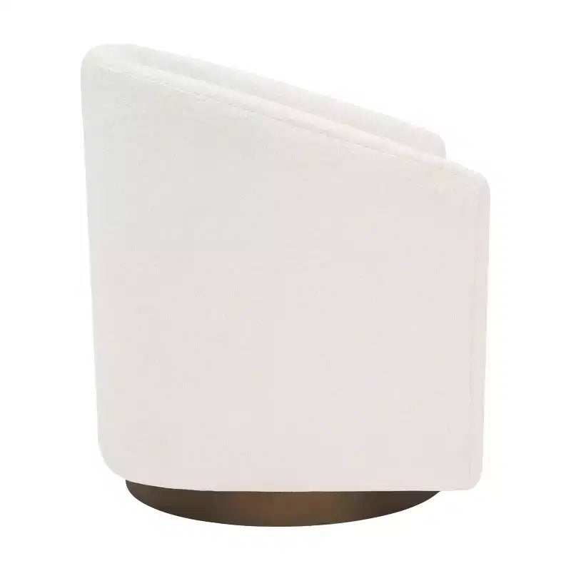 Poltrona da salotto a botte girevole con rivestimento in pelle sintetica effetto pelle in colori nero/marrone/crema/grigio e tessuto bouclé, 1 posto