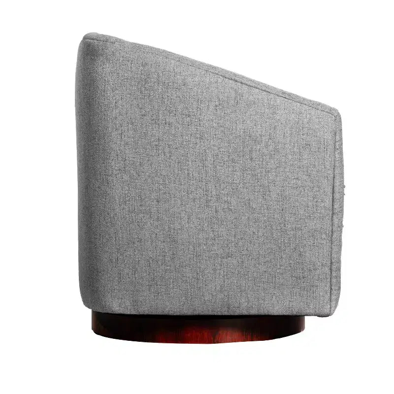 Poltrona da salotto a botte girevole con rivestimento in pelle sintetica effetto pelle in colori nero/marrone/crema/grigio e tessuto bouclé, 1 posto