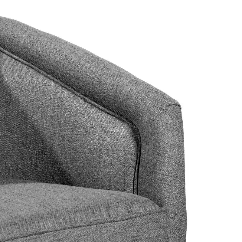 Poltrona da salotto a botte girevole con rivestimento in pelle sintetica effetto pelle in colori nero/marrone/crema/grigio e tessuto bouclé, 1 posto