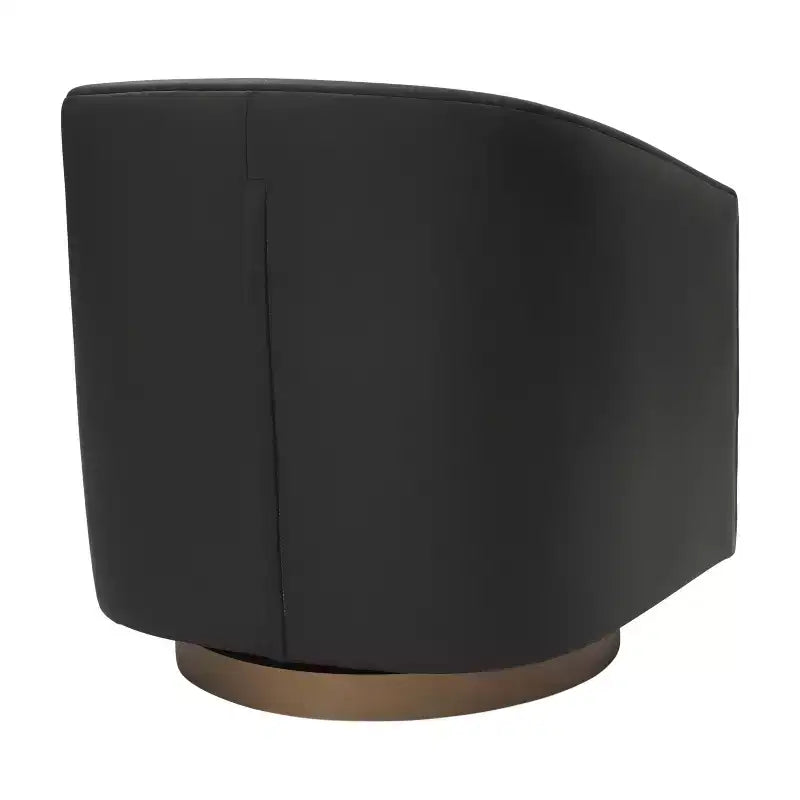 Poltrona da salotto a botte girevole con rivestimento in pelle sintetica effetto pelle in colori nero/marrone/crema/grigio e tessuto bouclé, 1 posto