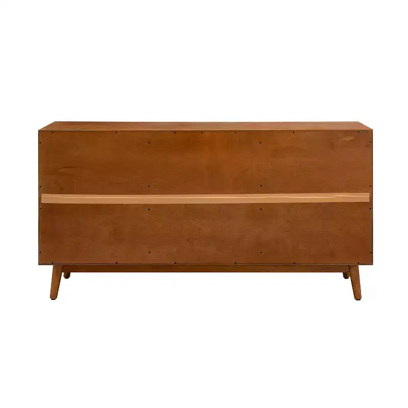 Credenza a 3 cassetti larga 147 cm con ante a doghe, Acorn/Walnut