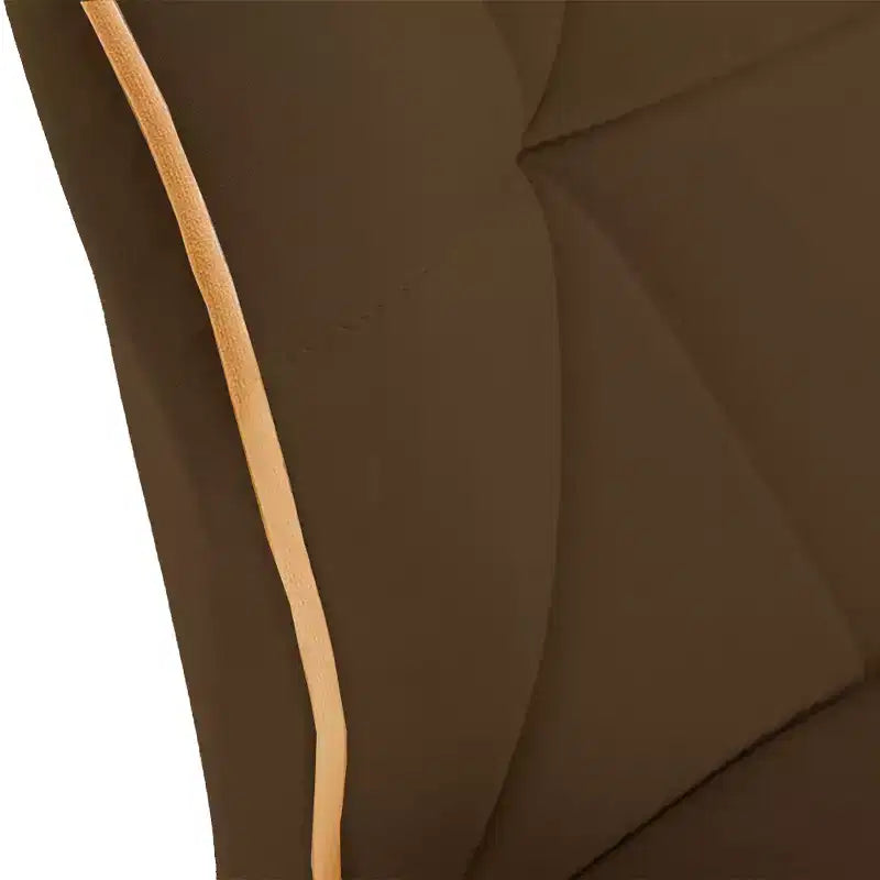 Sgabello da bar regolabile in velluto con girevole a 360° – Base Nera/Oro, Bordino a Contrasto, Posti a sedere 1