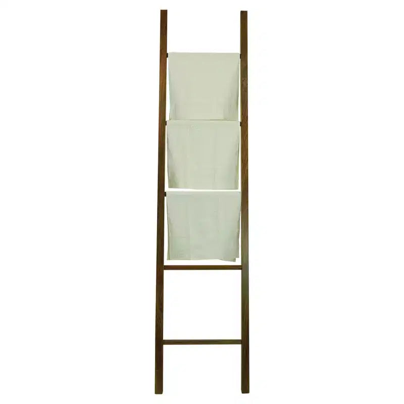 Scala Decorativa in Legno Tinto Marrone – 5 Pioli, Singola