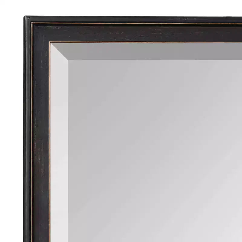 Specchio da parete rettangolare nero, singolo, 45x60 cm